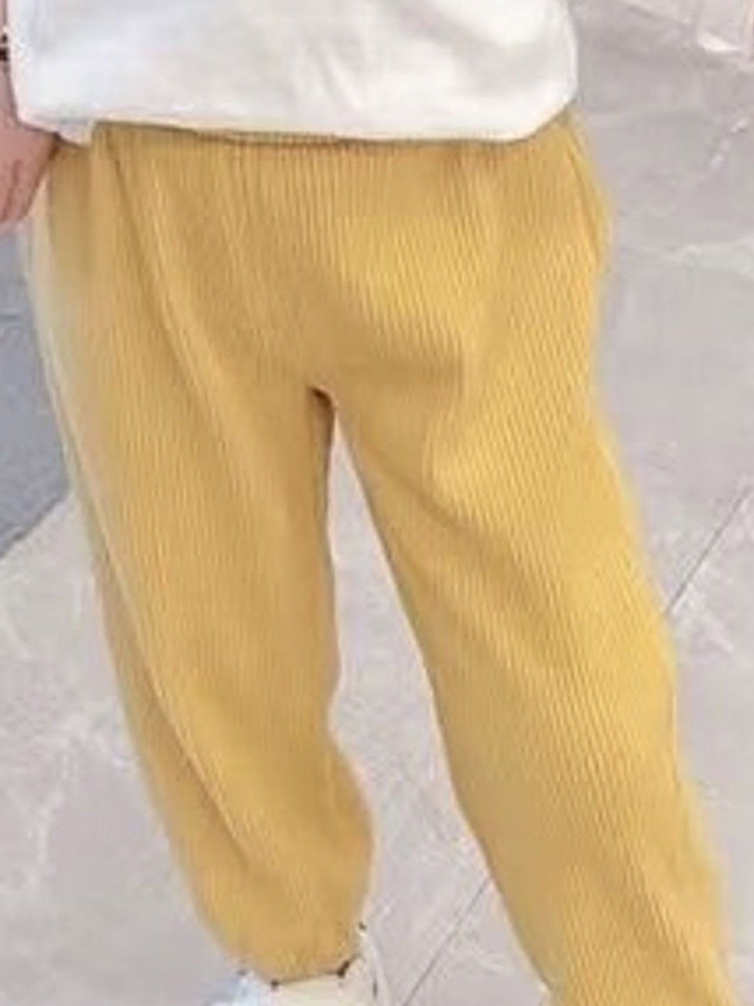 

LULU & SKY Girls Tapered Fit Trousers, Yellow