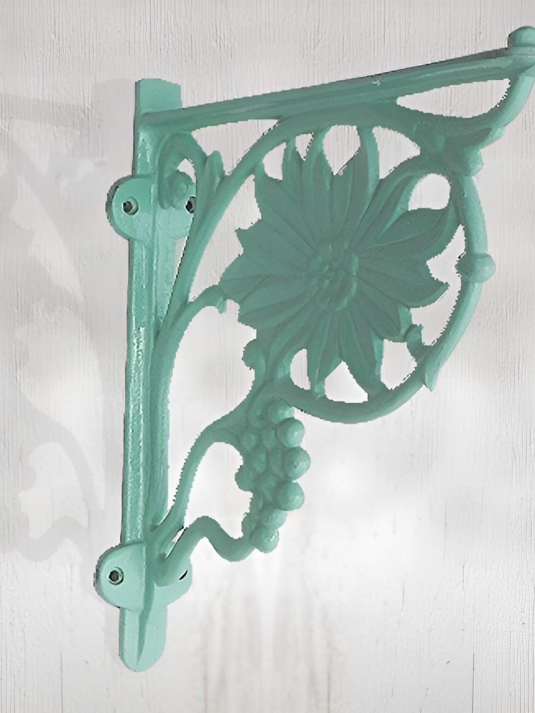 

Indianshelf Green Floral Wall Pot Hanging Bracket Shelves