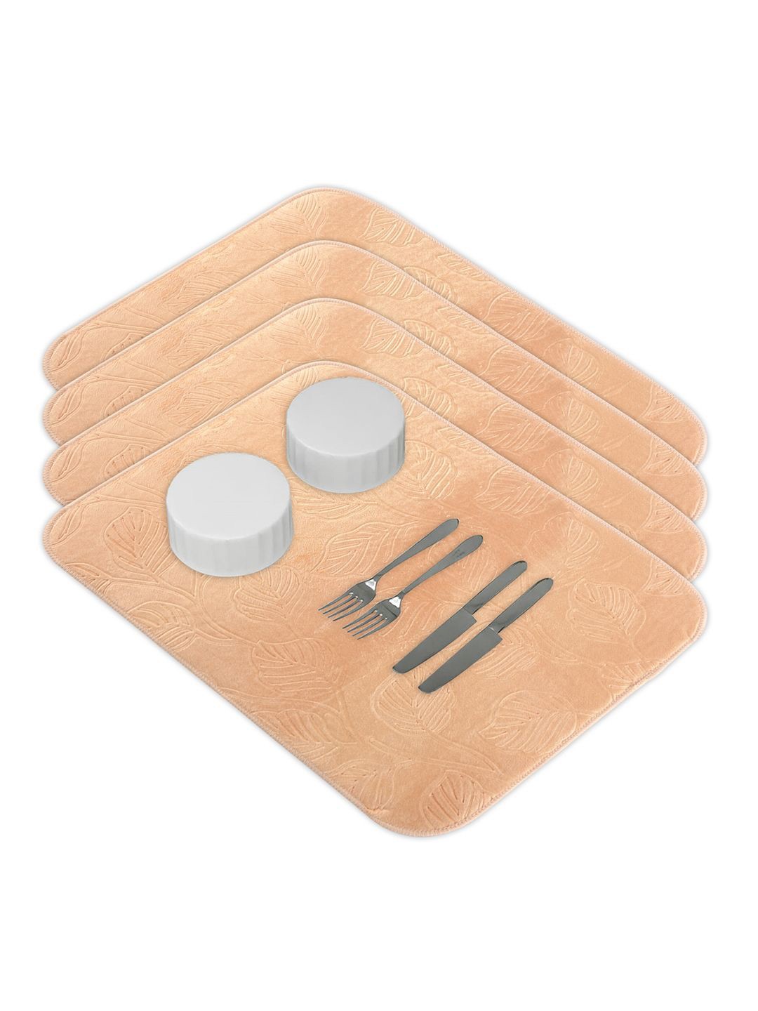 

Kuber Industries 4-Pcs Cream Colored Non Slip Dish Drying Mats