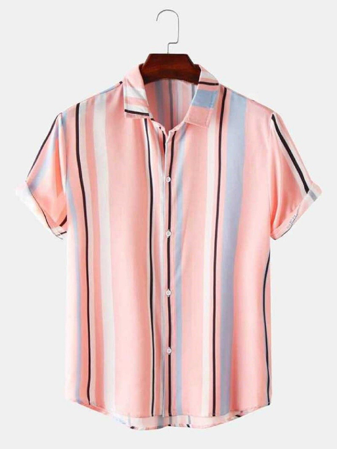 

iCome Men Classic Opaque Striped Casual Shirt, Multi