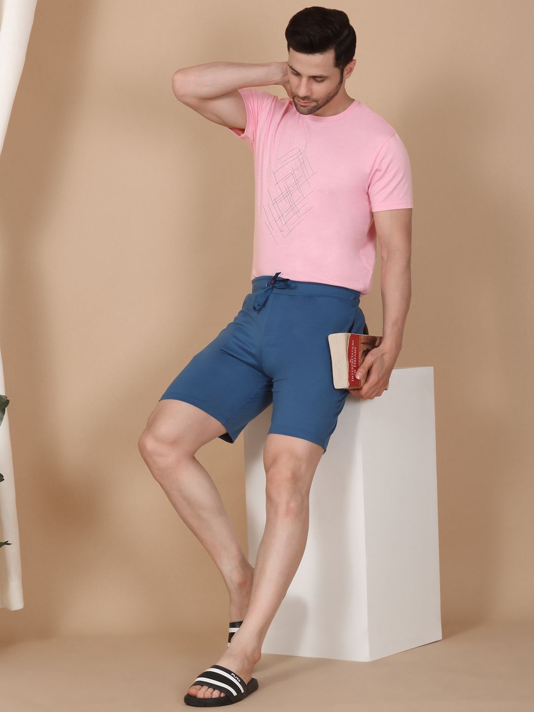 

Sweet Dreams Men Mid-Rise Lounge Shorts, Teal