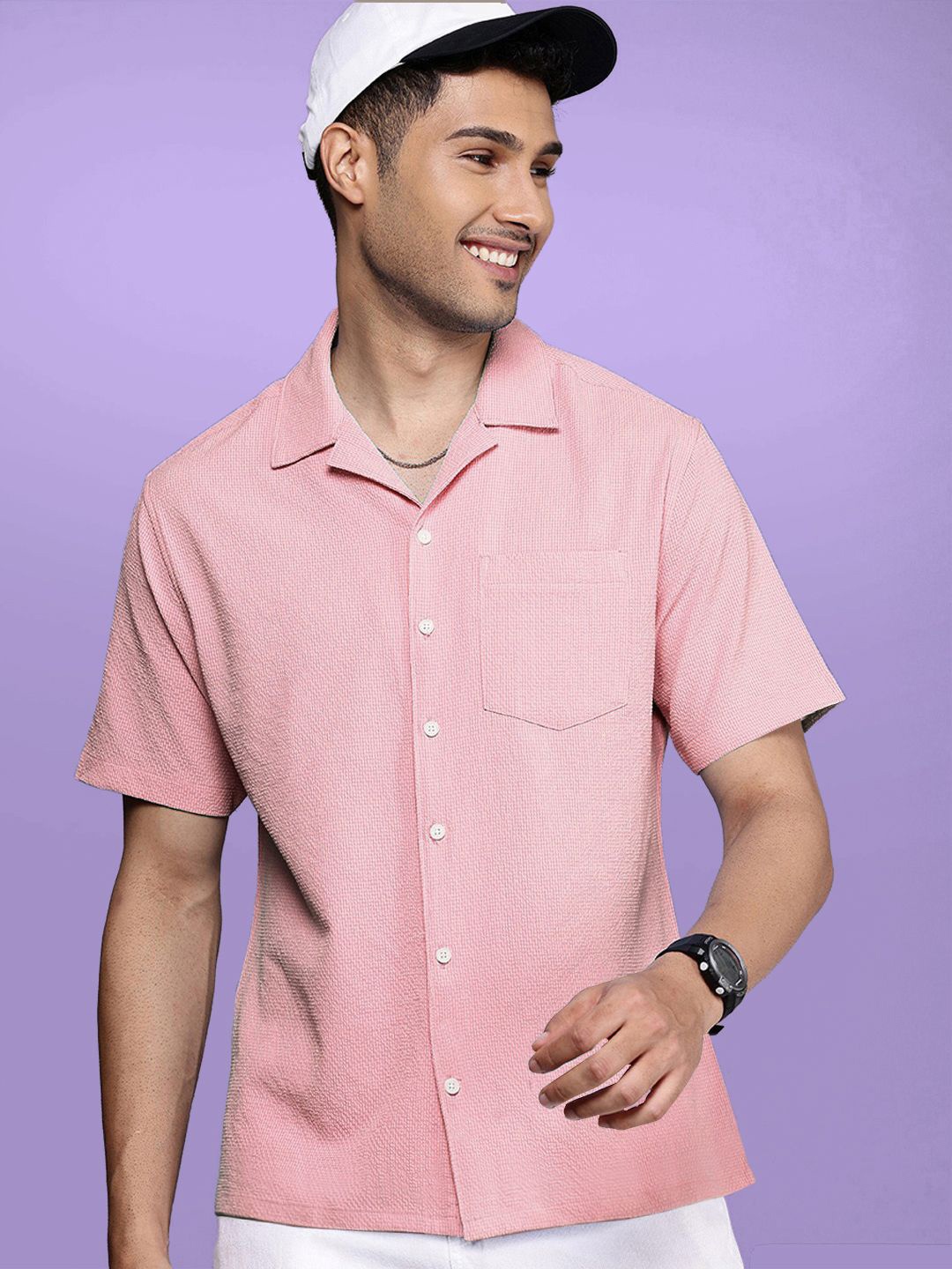 

Moda Rapido Men Standard Opaque Casual Shirt, Pink