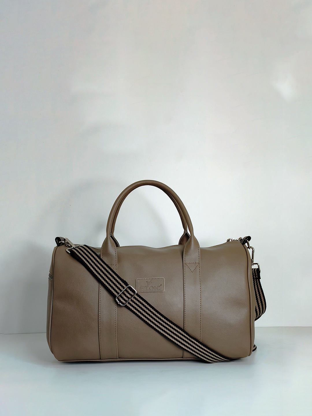 

STOIC Large Sports or Gym Shoulder Straps Duffel Bag, Beige