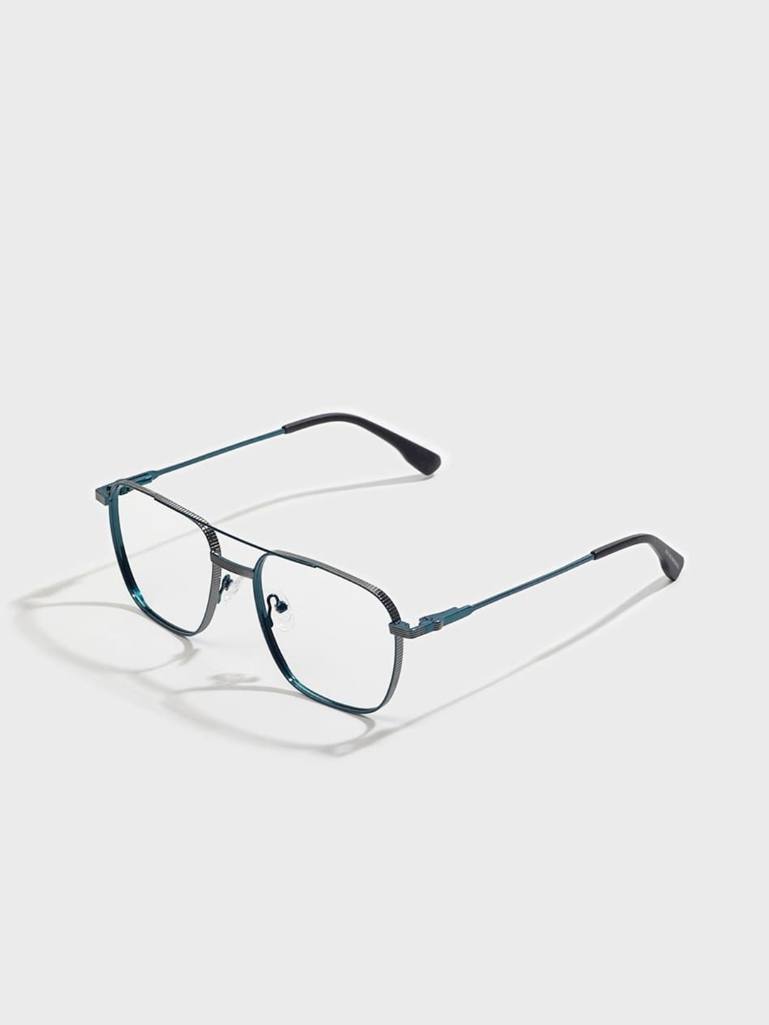 

SAM & MARSHALL Chromium Blue & Black Full Rim Glasses Square Frames