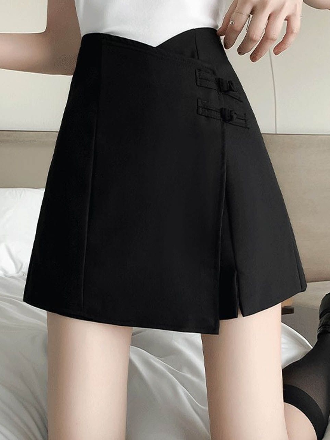 

StyleCast High Rise Flared Skirt, Black