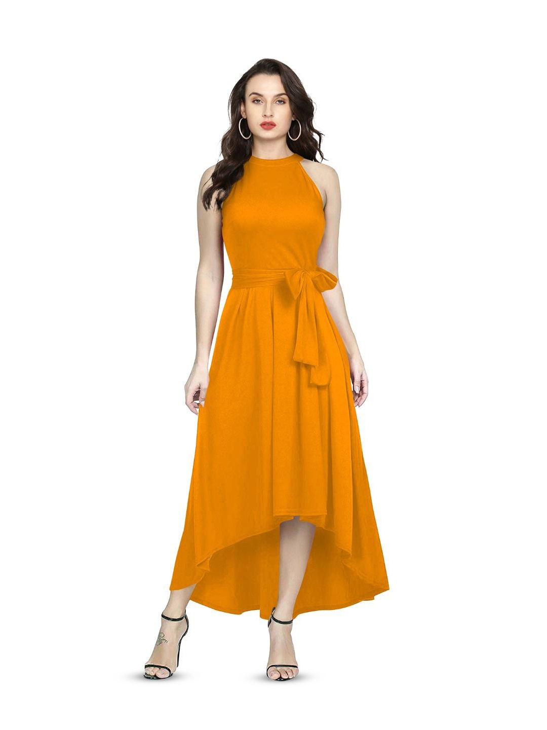 

BAESD Women Fit & Flare Dress, Yellow