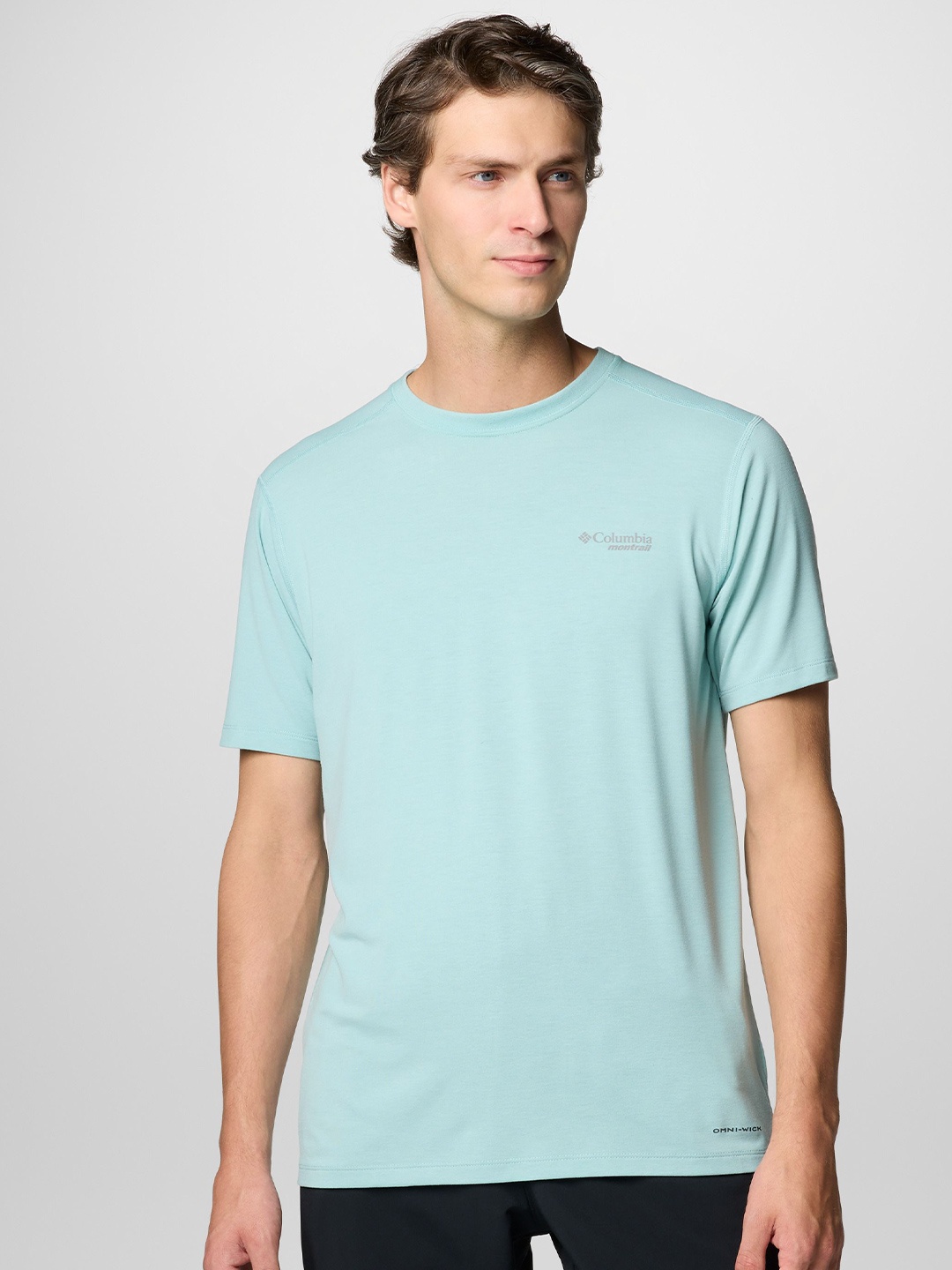 

Columbia Men Solid Round Neck T-shirt, Blue