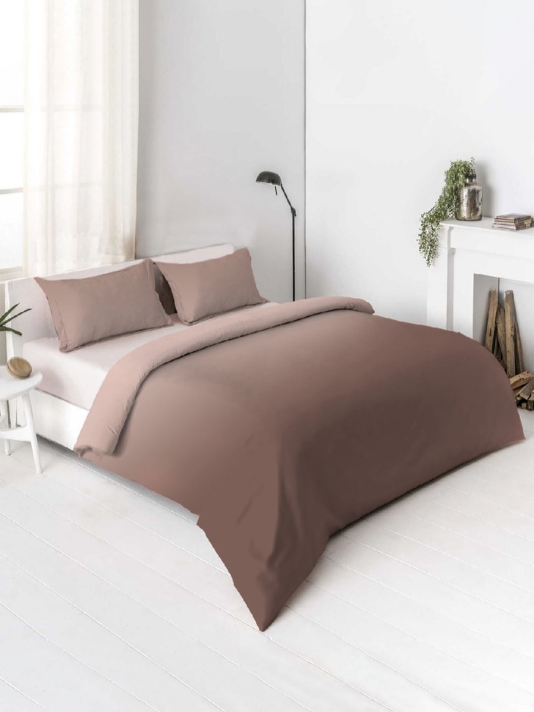 

VINTANA Brown Cotton 250 TC Ombre King Bedsheet Set 2.74 m x 2.74 m