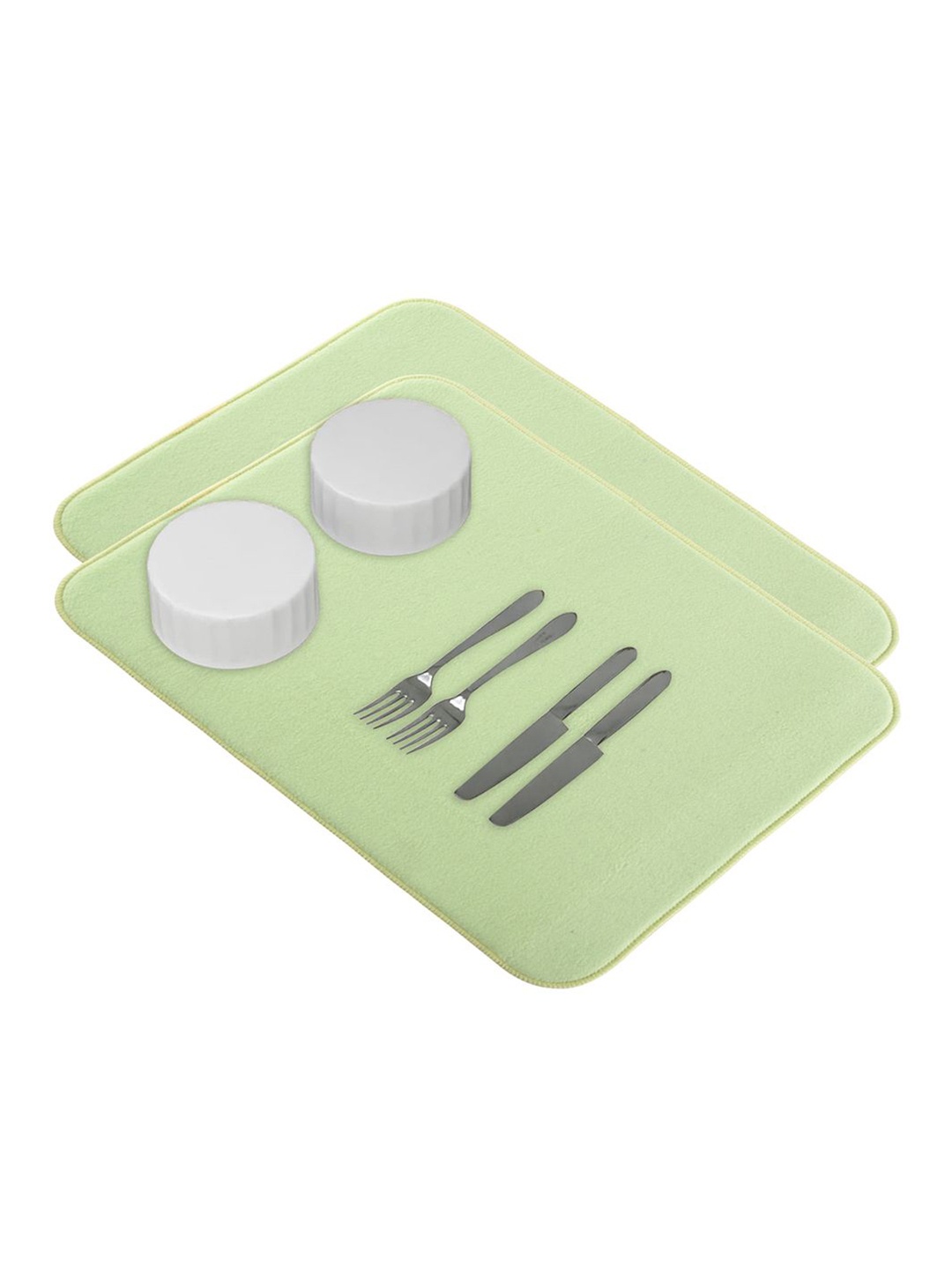 

Kuber Industries 2-Pcs Green Non Slip Dish Drying Mats