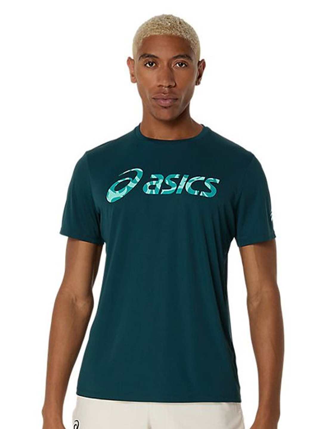 

ASICS Men Typography Printed Round Neck T-shirt, Teal