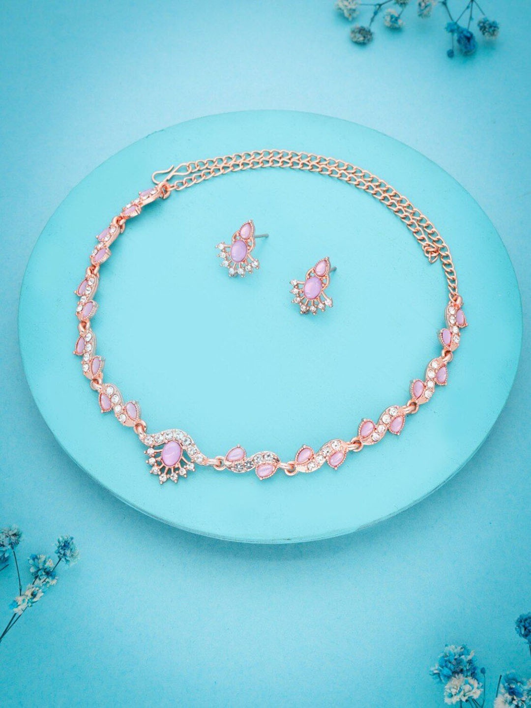

Anouk Gold-Plated American Diamond Studded Jewellery Set