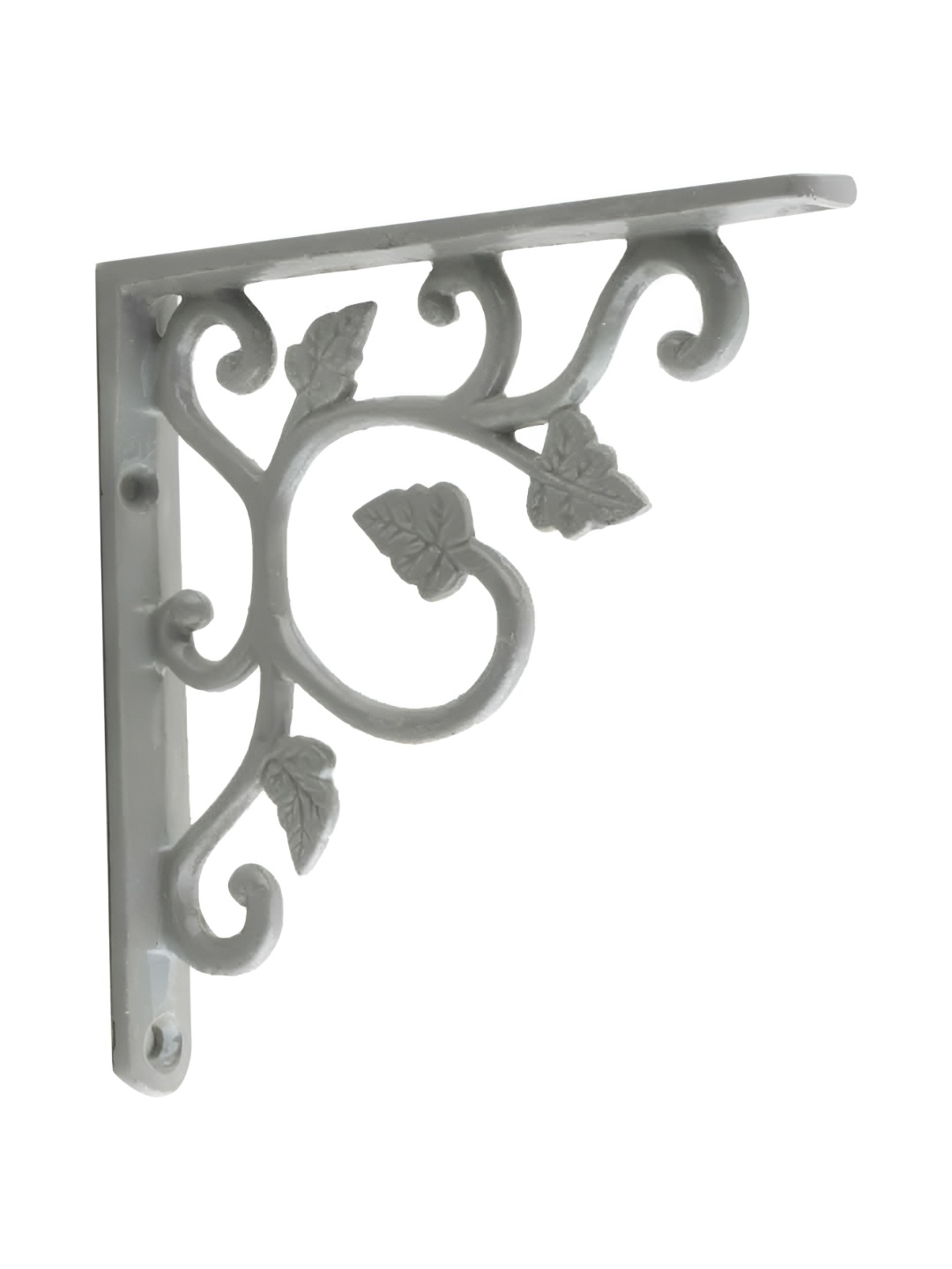 

Indianshelf Grey Floral Shaped Wall Hanging Plant Holder Iron Bracket