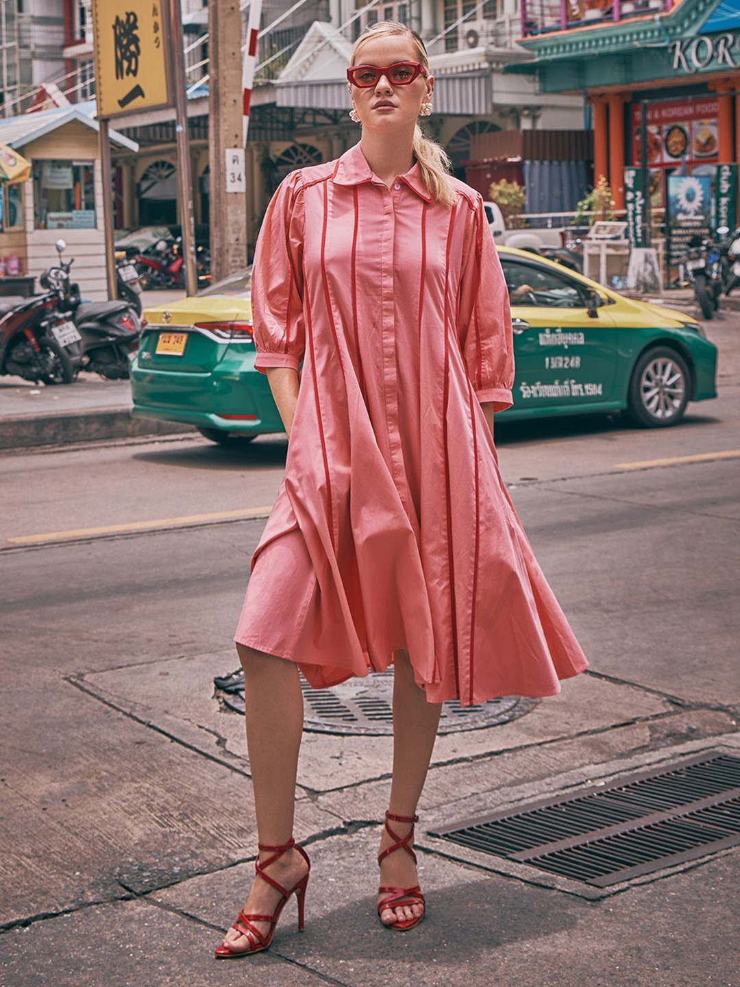 

HOUSE OF FETT A-Line Dress, Pink