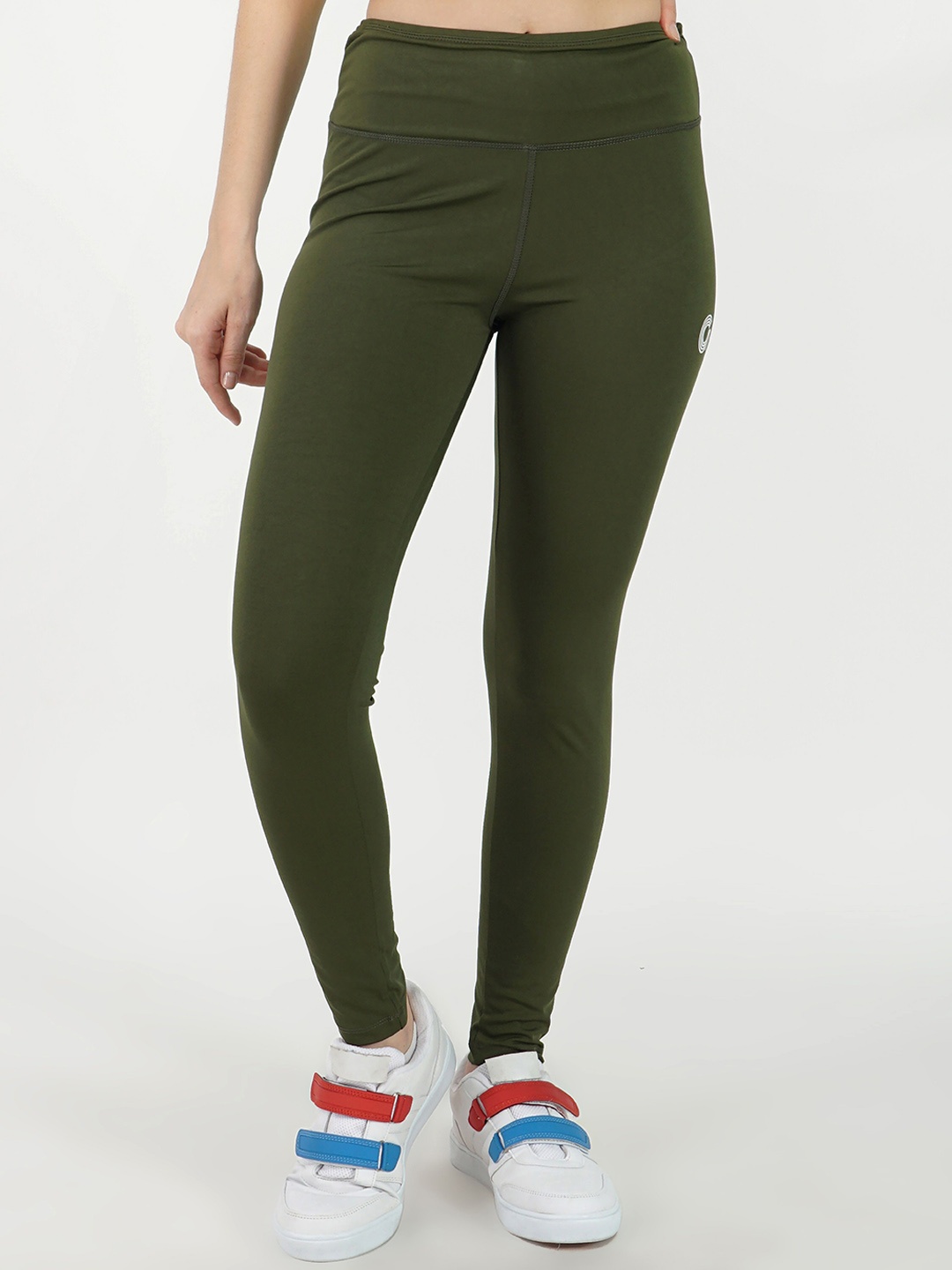 

GOTO Women Dri-Fit Ankle Length Tights, Green