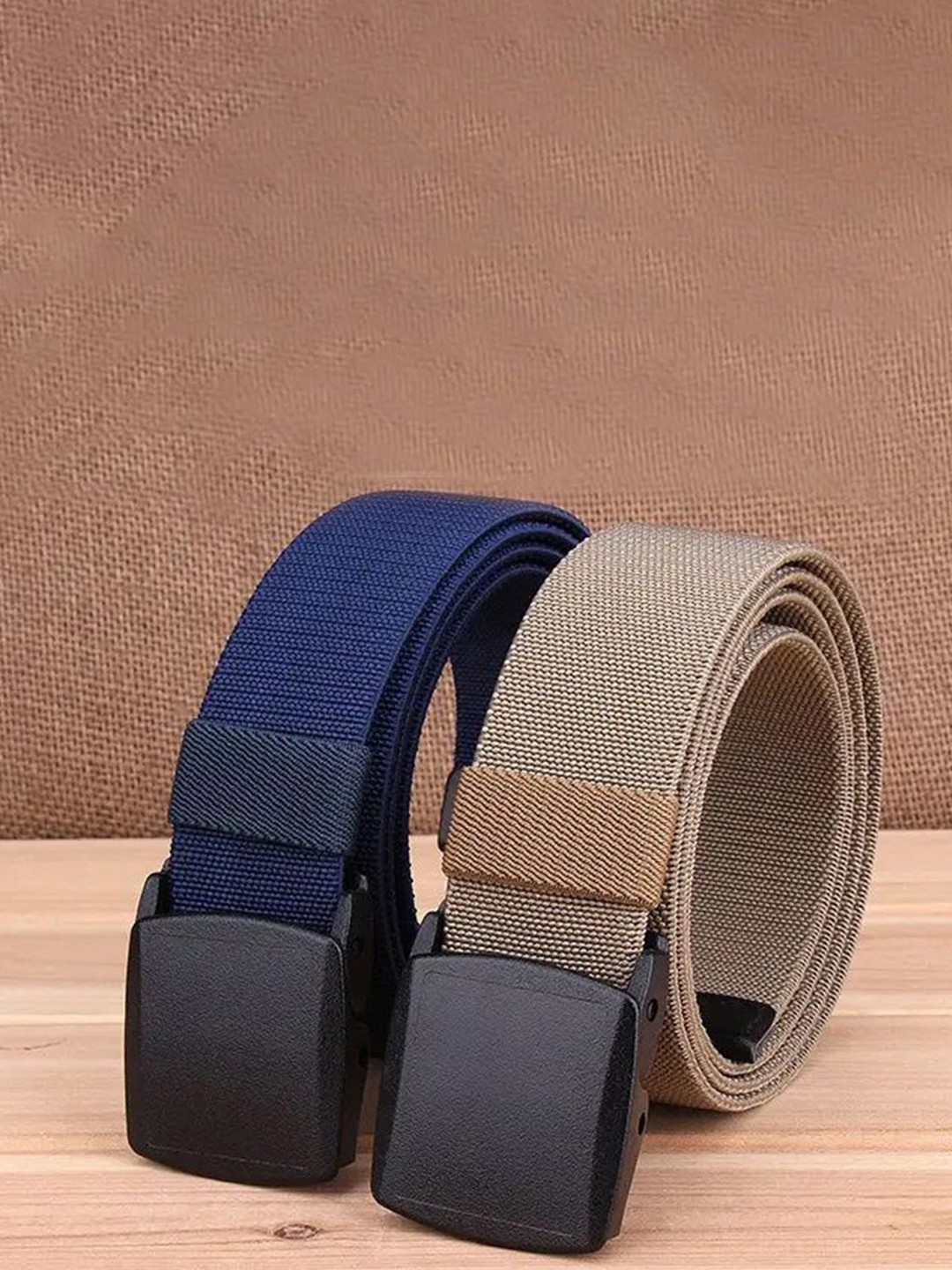 

Provogue Men Pack Of 2 Textured Canvas Belt, Blue
