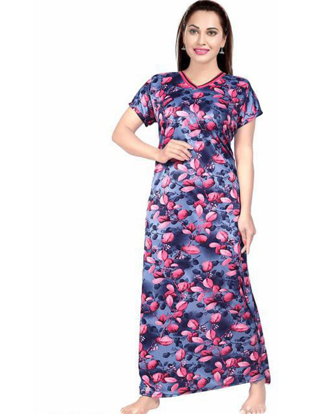 

PR PINK ROYAL Printed Maxi Nightdress, Blue