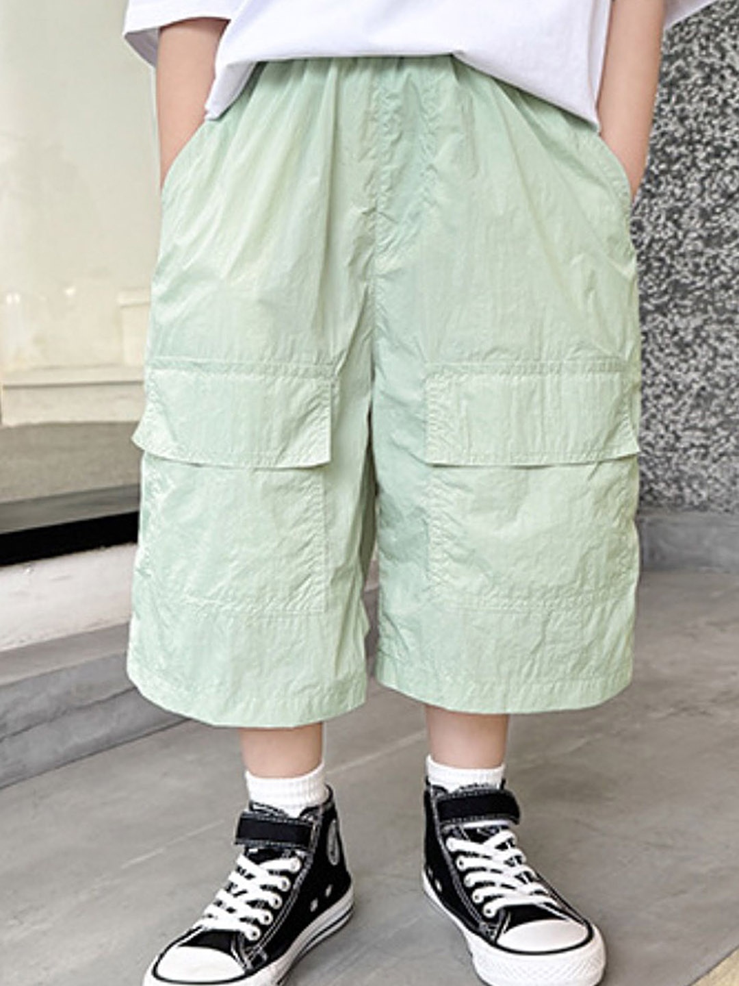 

LULU & SKY Boys Cargo Shorts, Green