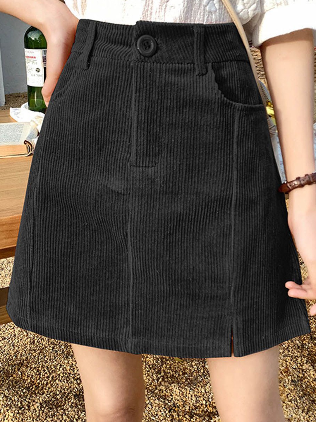 

StyleCast A-Line Above Knee Skirt, Black