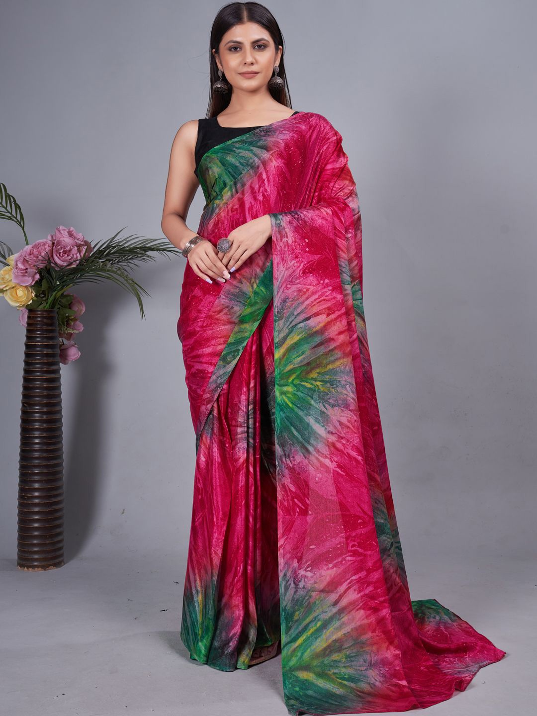

DIVASTRI Ready to Wear Saree, Pink