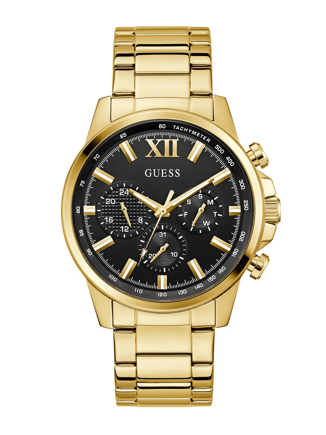 

GUESS Men Dial & Stainless Steel Straps Analogue Watch GW0900G3, Black