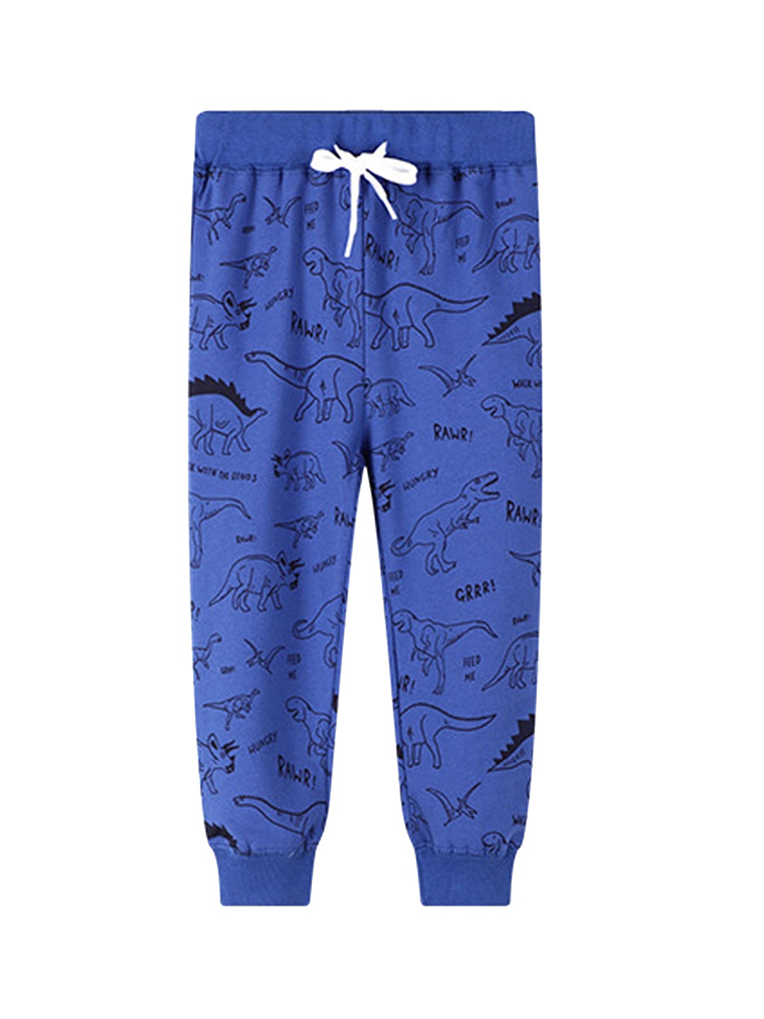 

LULU & SKY Girls Printed High-Rise Joggers Trousers, Blue