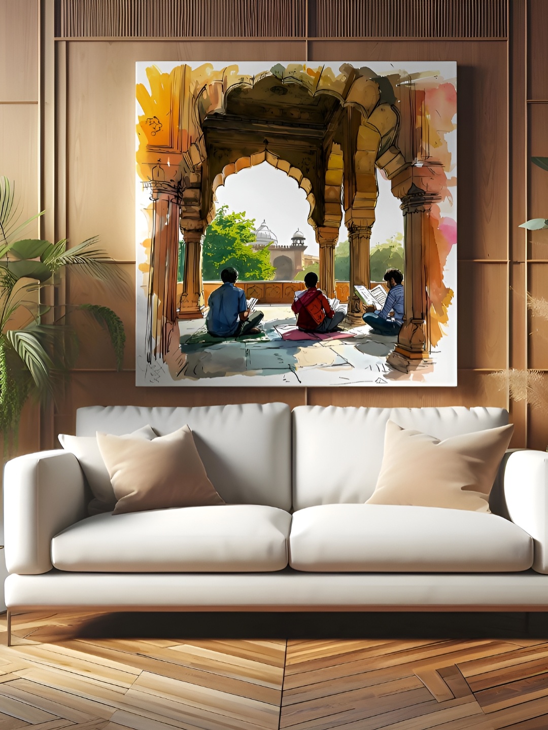 

Indianara Brown & Blue 1 Piece Canvas Other Wall Paintings