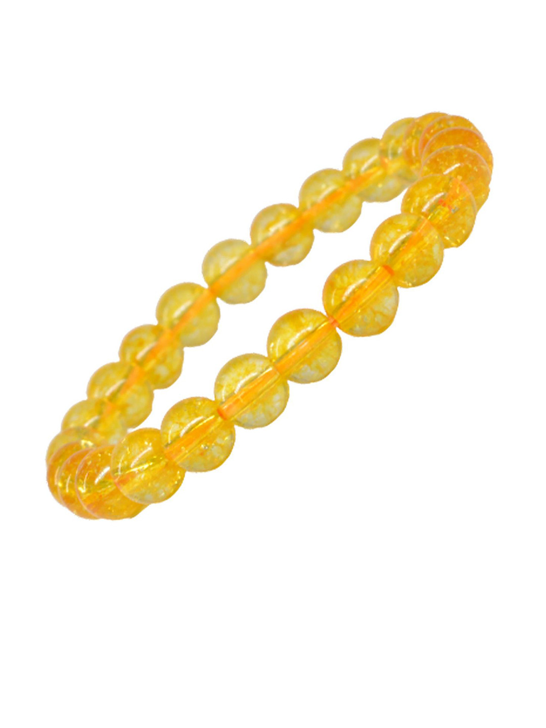 

Seetara Citrine Crystals Beaded Wraparound Bracelet, Yellow