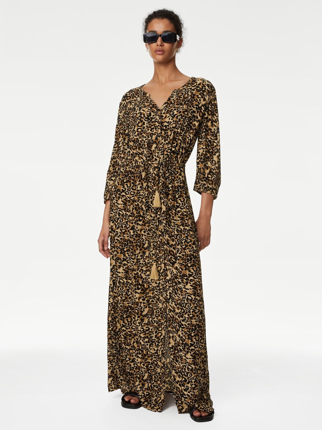 

Marks & Spencer Women Animal Printed Maxi Dress, Black