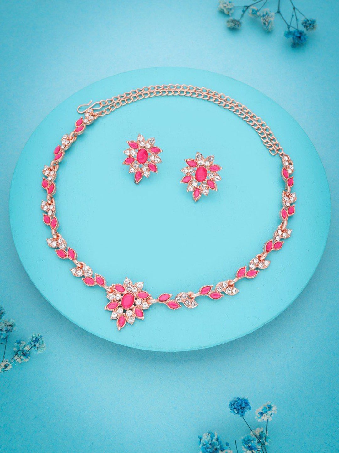 

Anouk Gold-Plated American Diamond Studded Necklace And Earrings