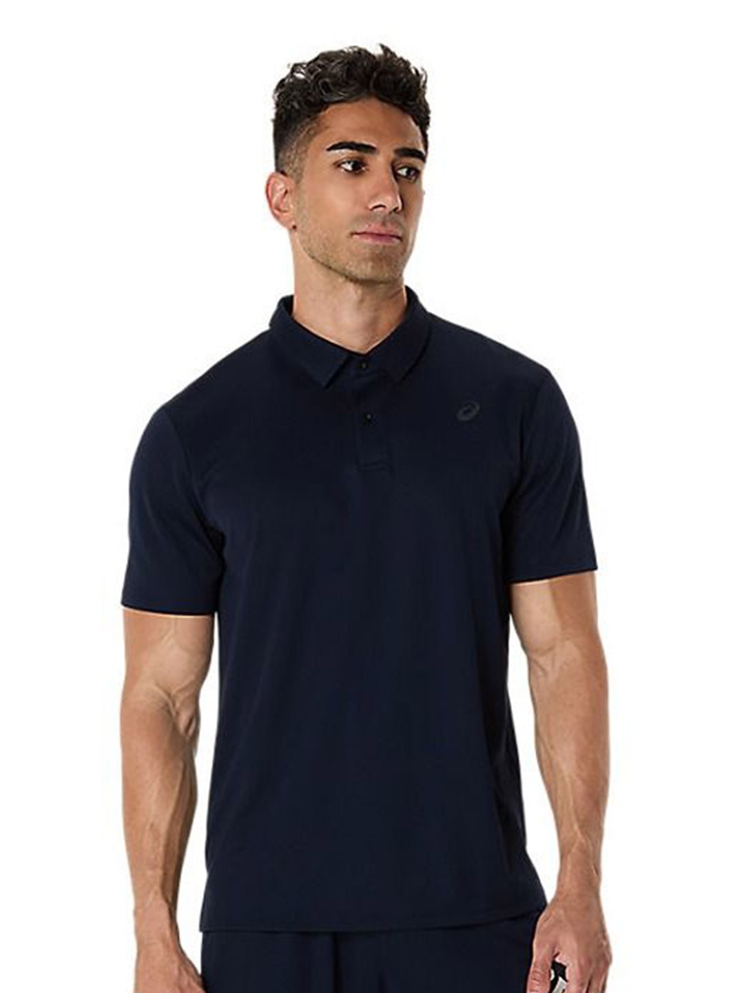

ASICS Men Typography Printed Polo Collar T-shirt, Navy blue