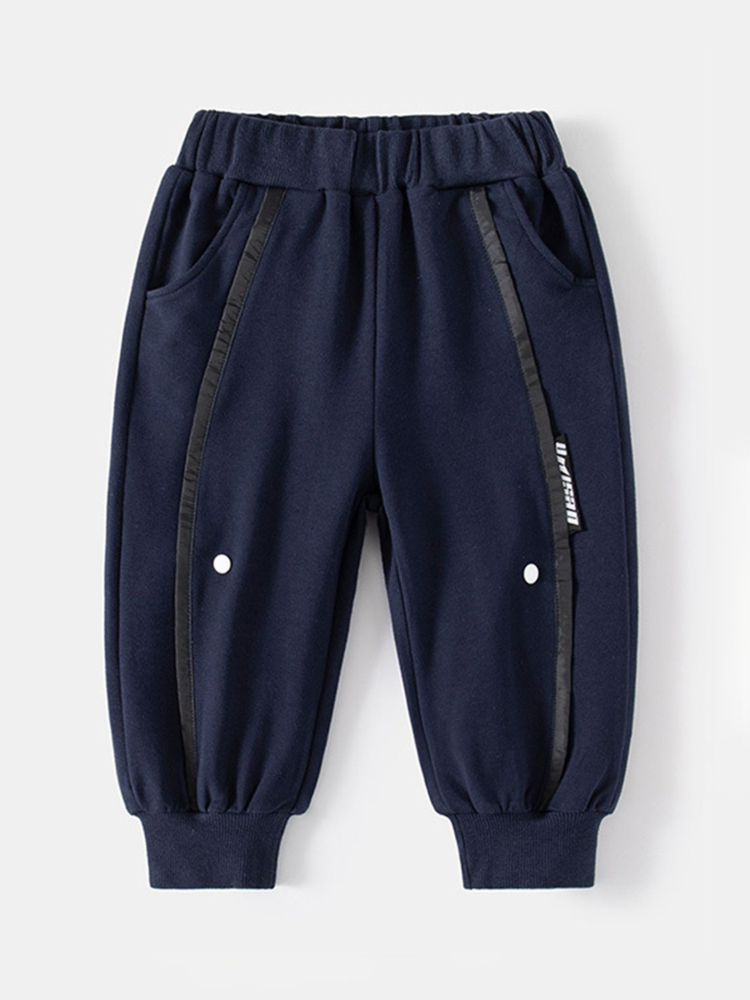 

LULU & SKY Boys Loose Fit High-Rise Joggers Trousers, Navy blue