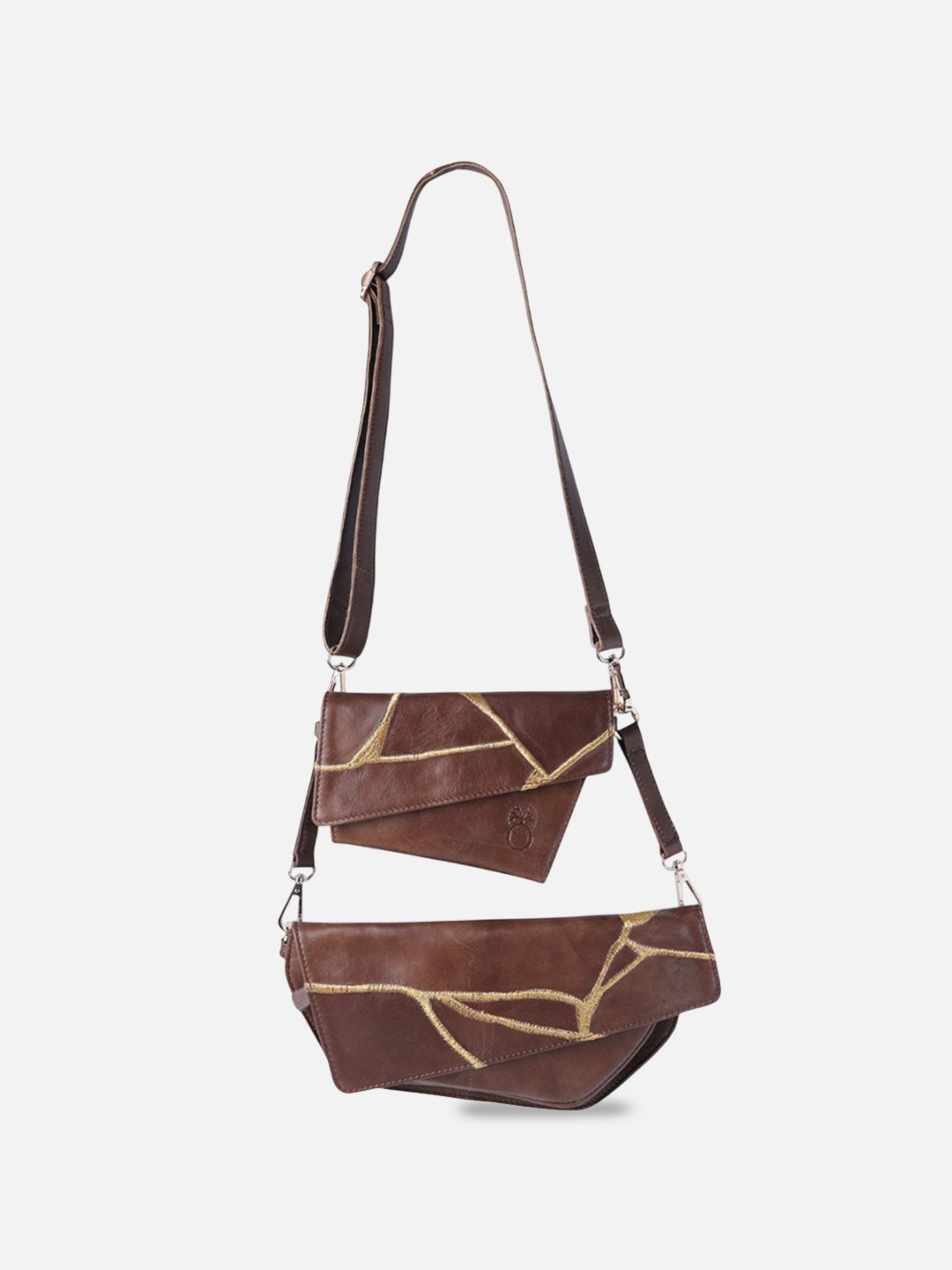 

Econock Leather Structured Sling Bag, Tan