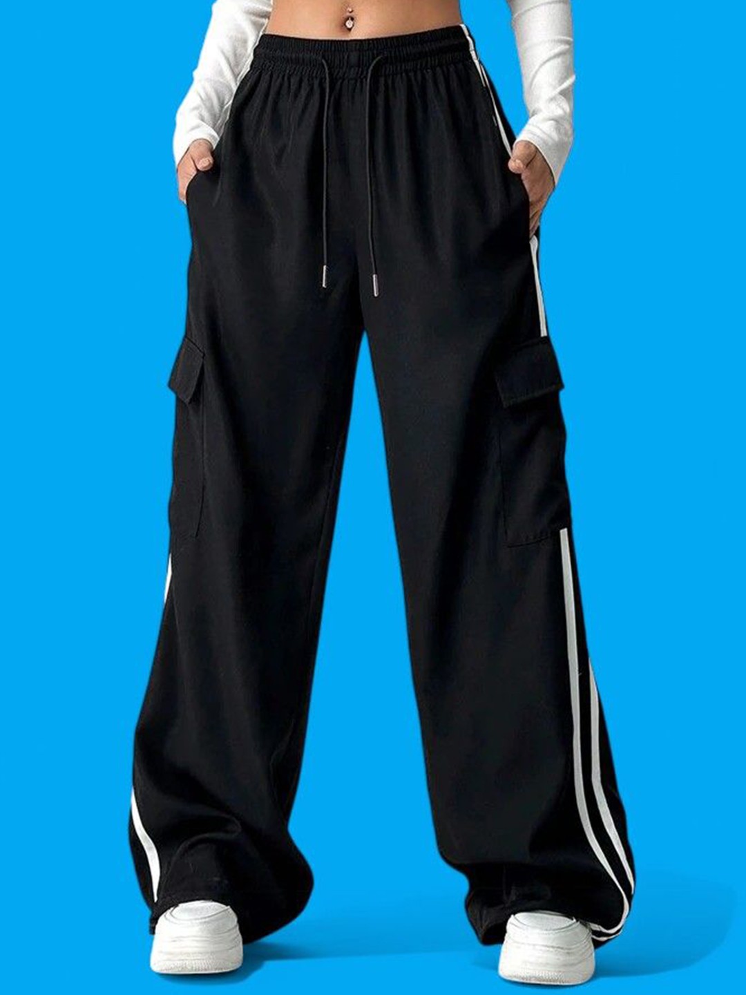 

TABADTOD Women Relaxed Loose Fit Easy Wash Joggers Trousers, Black