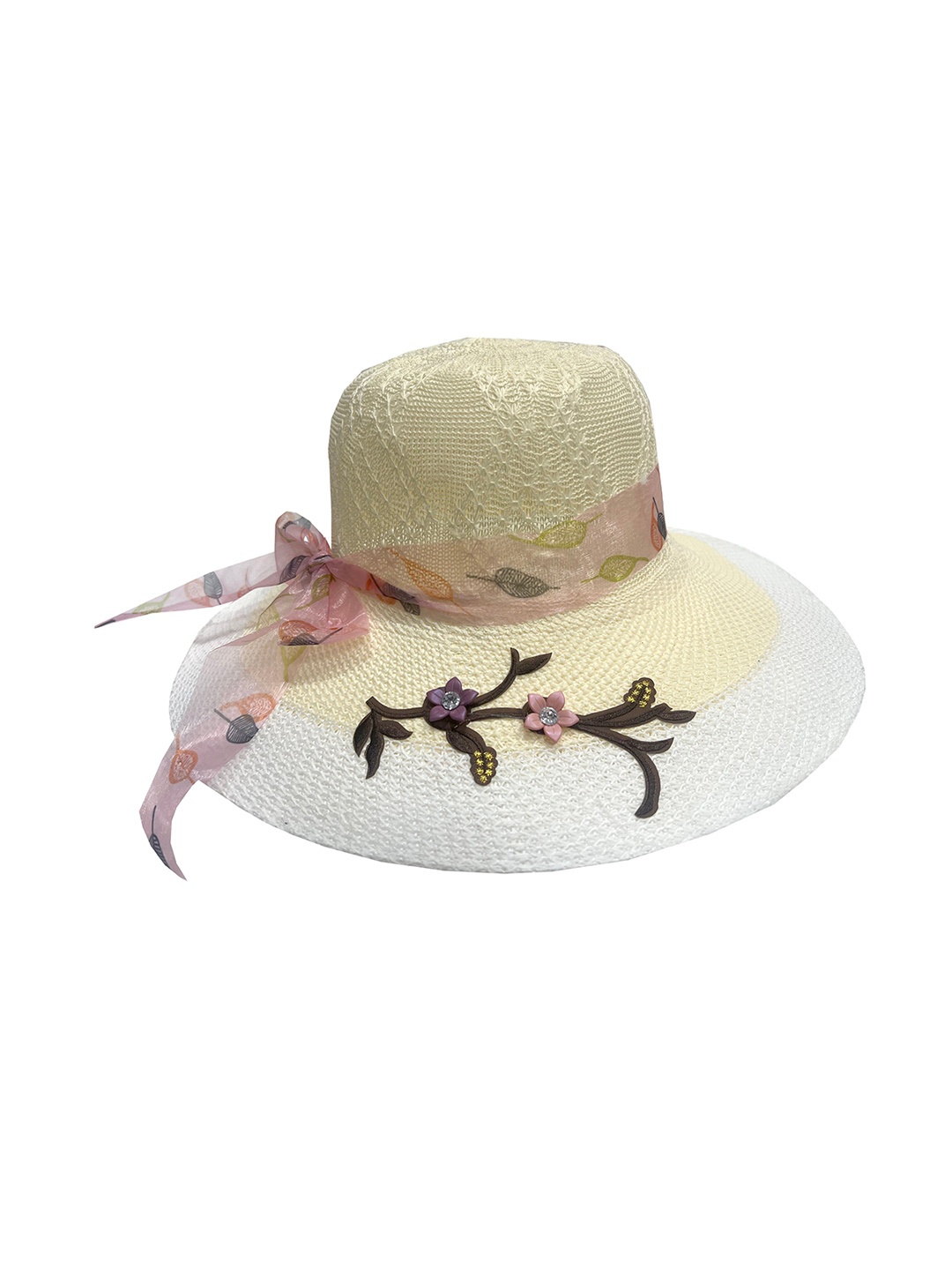 

Infispace Women Beige Embroidered Fedora Hat