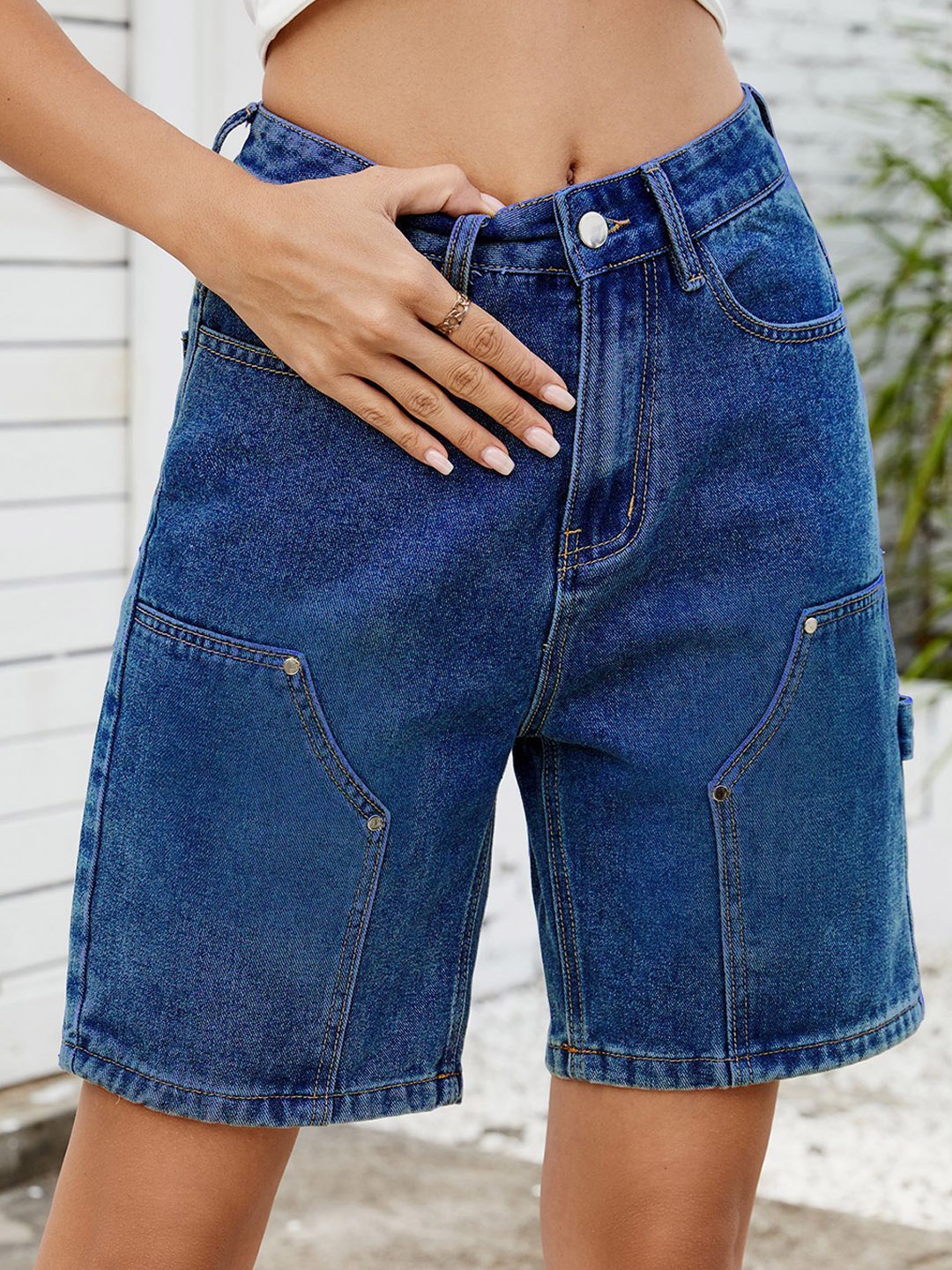 

StyleCast Women Denim Denim Shorts, Blue