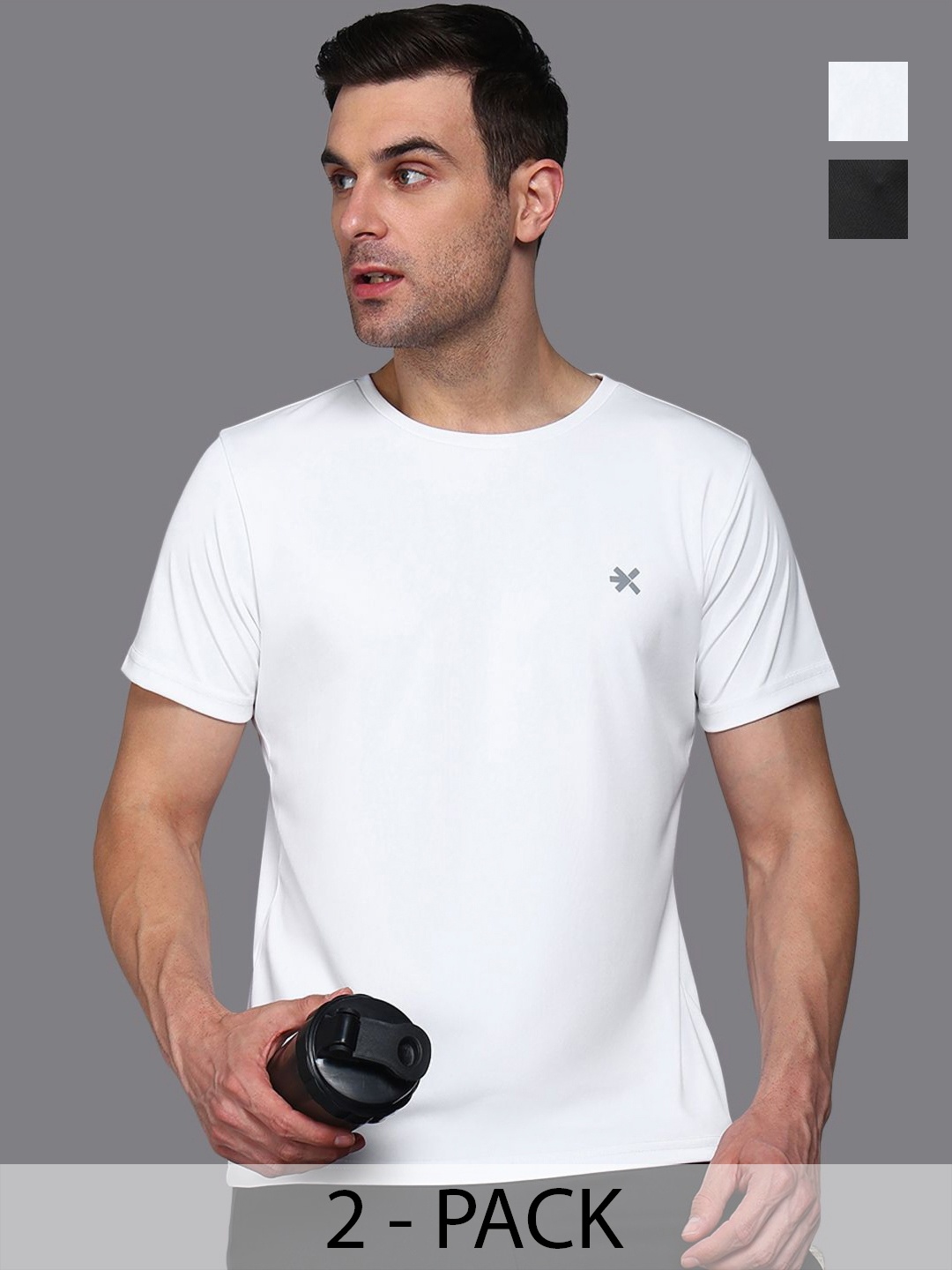 

HRX by Hrithik Roshan Men Solid Round Neck Regular Fit T-shirts, White