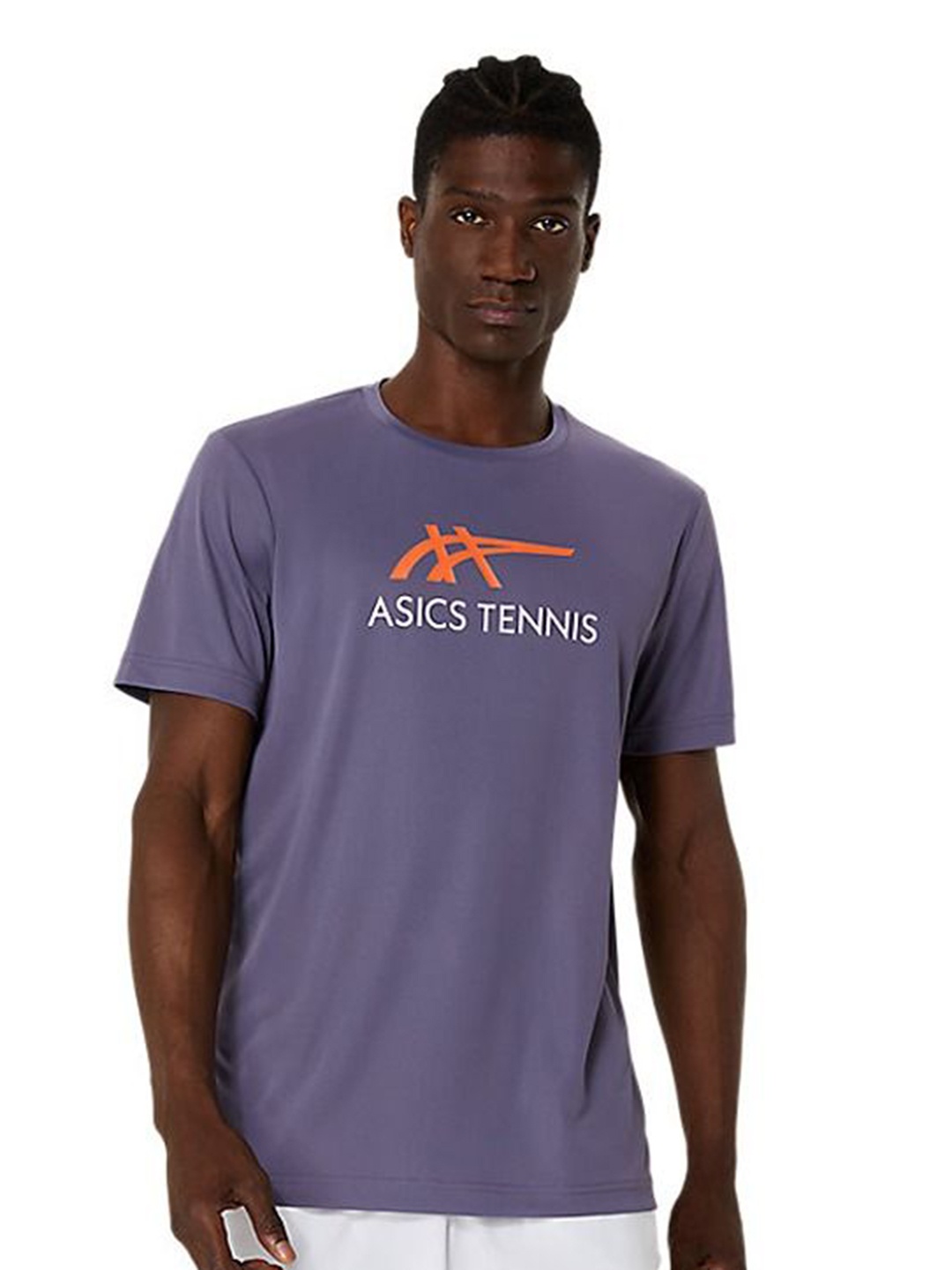

ASICS Men Typography Printed Round Neck T-shirt, Purple
