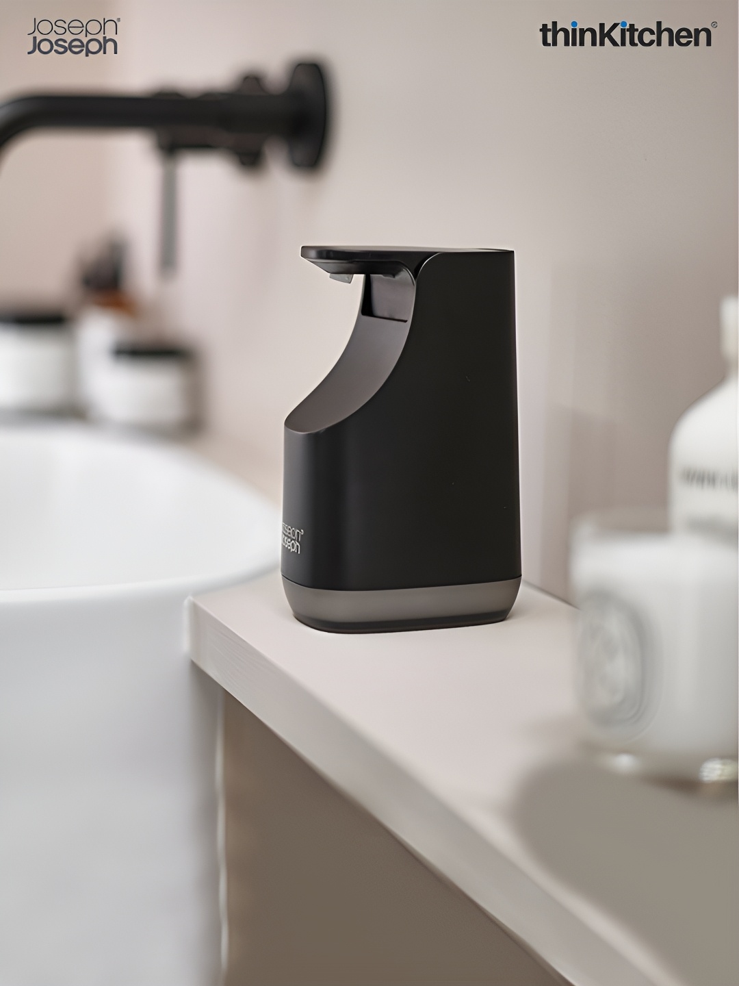 

Joseph Joseph Black Solid Polypropylene Soap Dispenser