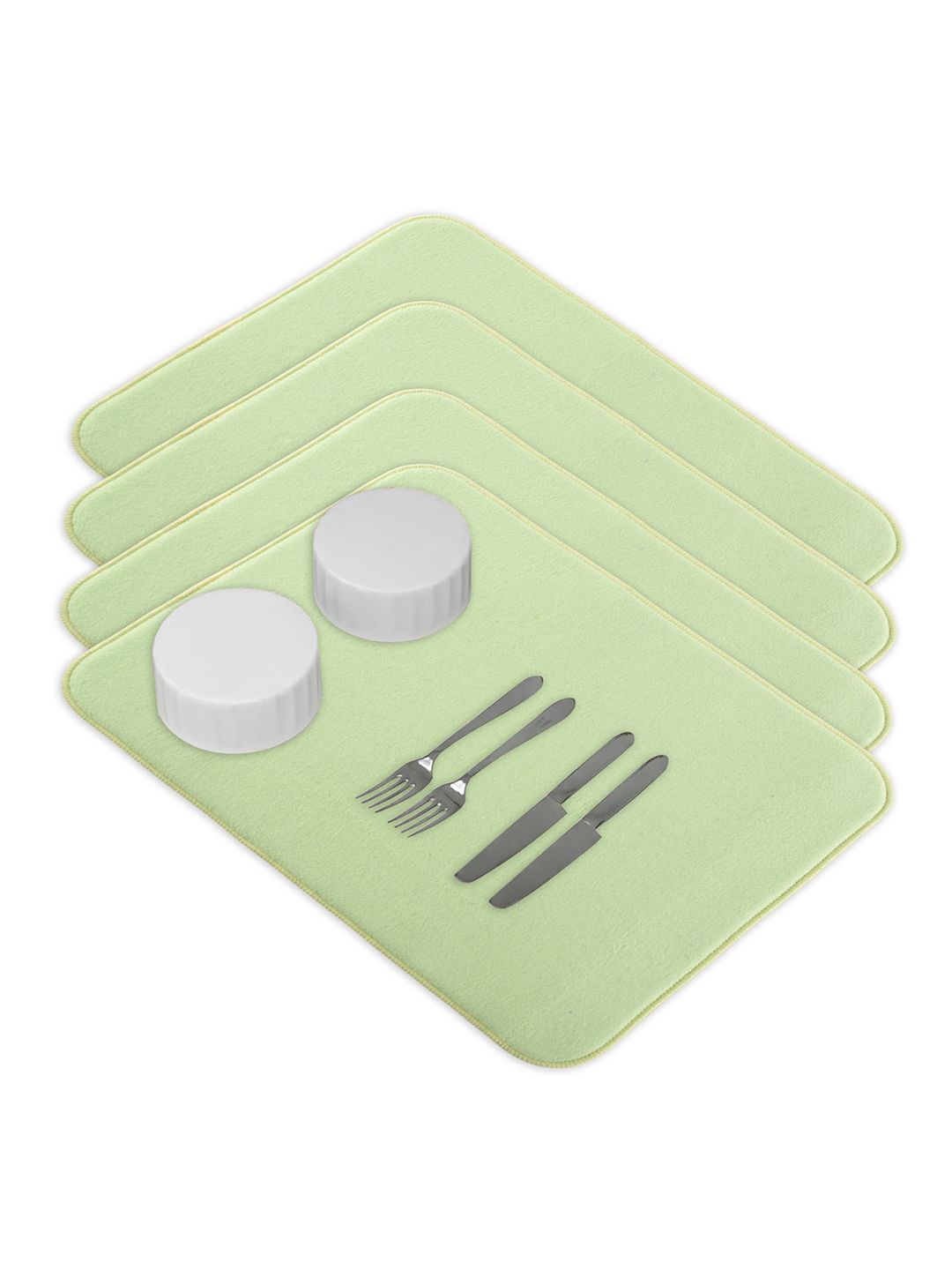 

Kuber Industries 4-Pcs Green Non Slip Dish Drying Mats