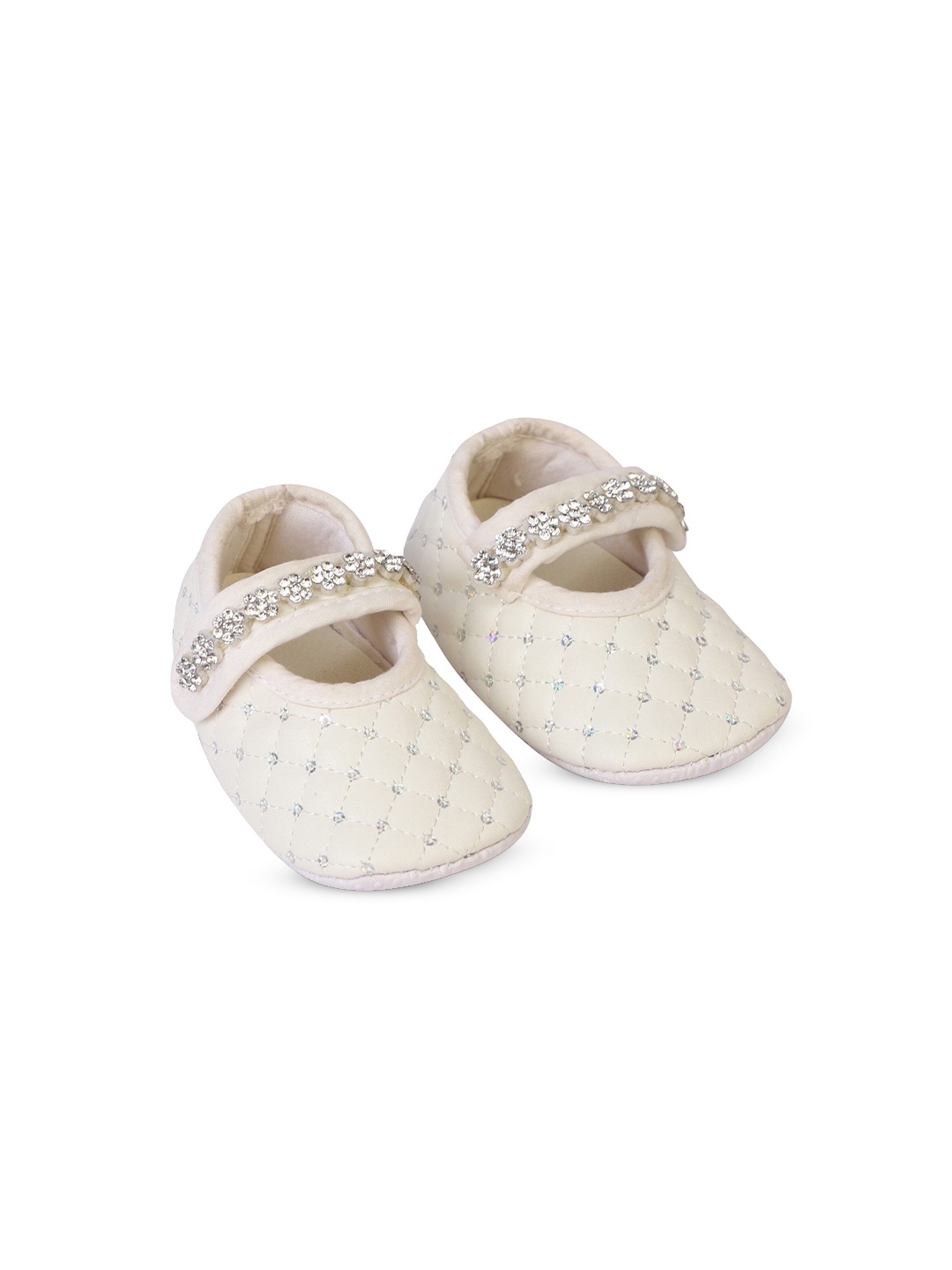 

COCO CANDY Girls Raxine Flap Booties in Silver Sequence White 11 cm