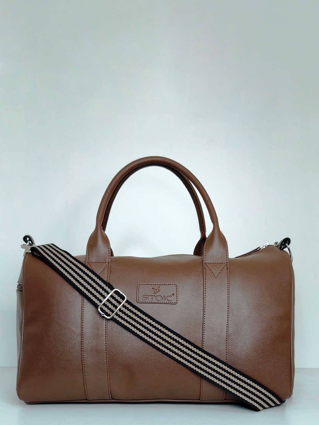 

STOIC Large Sports or Gym Shoulder Straps Duffel Bag, Brown