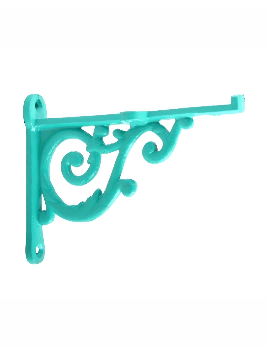 

Indianshelf Green Floral Shaped Wall Hanging Plant Holder Iron Bracket