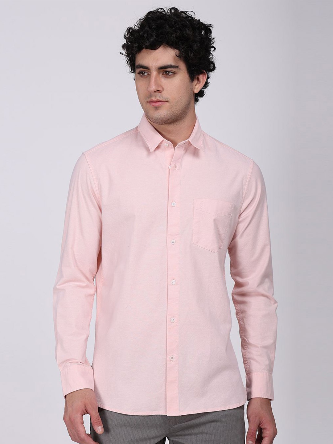 

Indian Terrain Men Classic Slim Fit Opaque Casual Shirt, Yellow