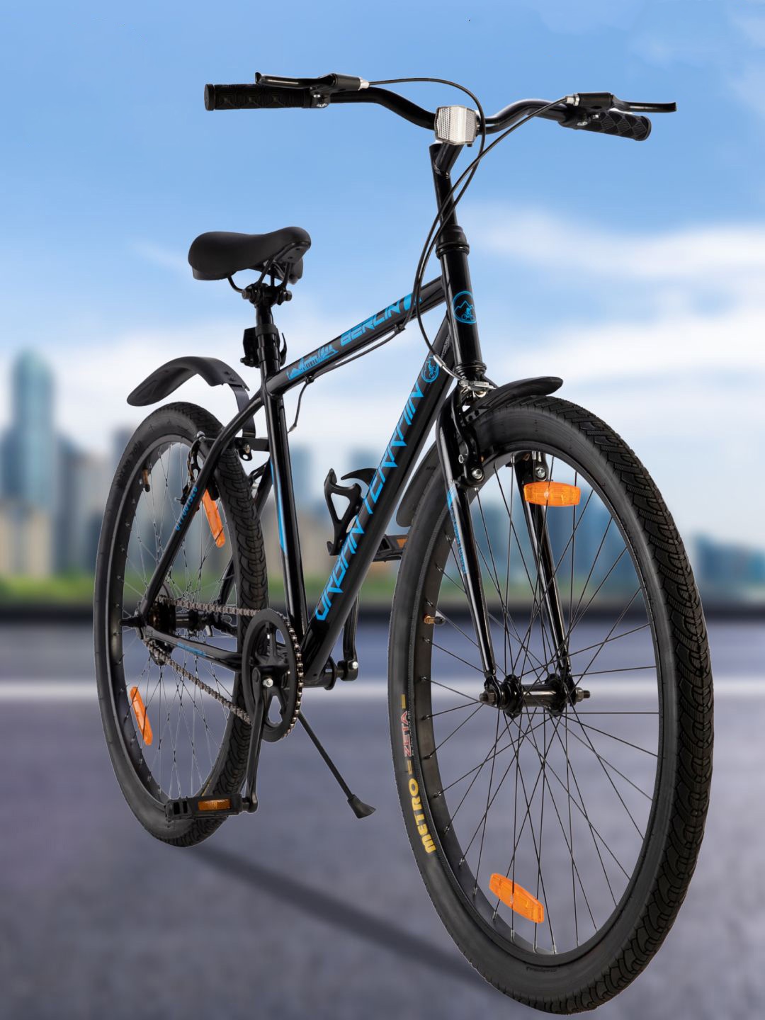 

URBAN TERRAIN UT7001S26 Steel 26 inch Single Speed Mountain Bike, Blue