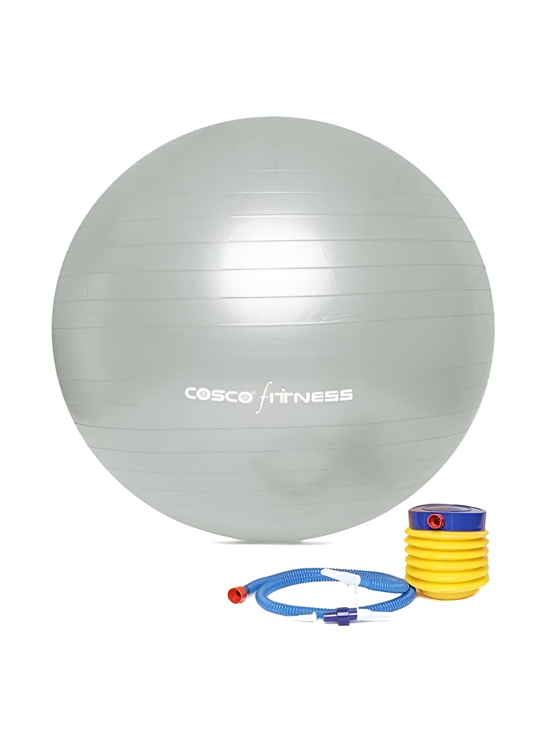 

COSCO Round Shaped Anti Burst Gym Ball With Foot Pump, Silver