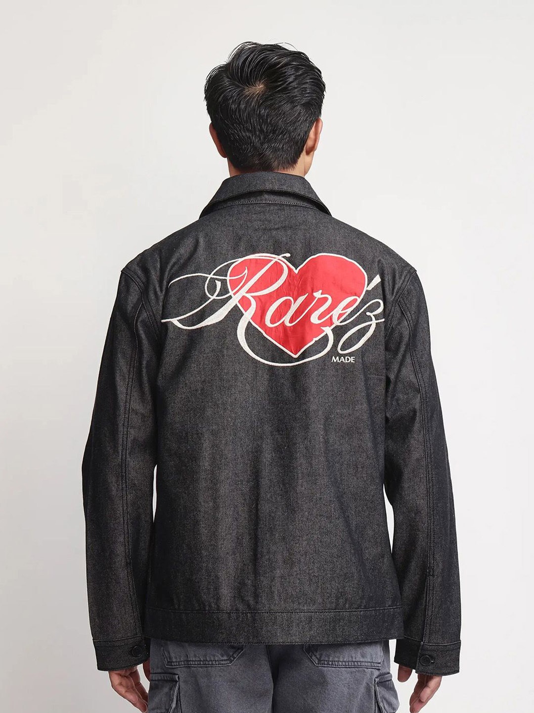 

RARE RABBIT Men Tailored Jacket with Embroidered, Black