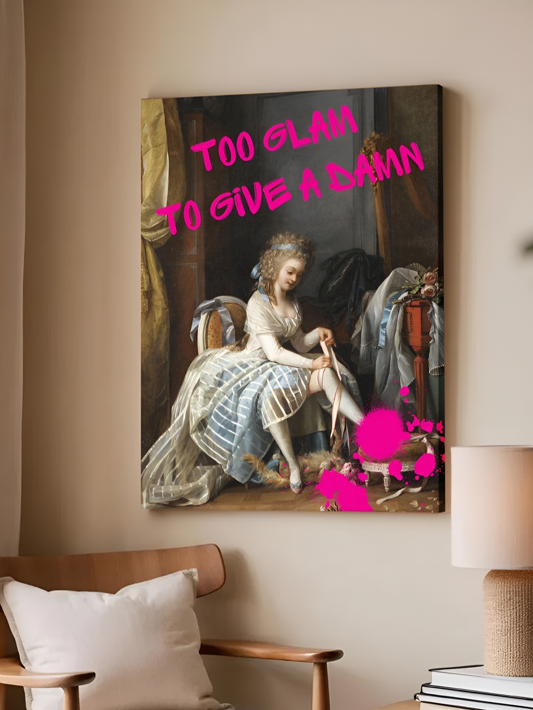 

Art Street Pink & White 1 Piece Canvas Other Wall Paintings