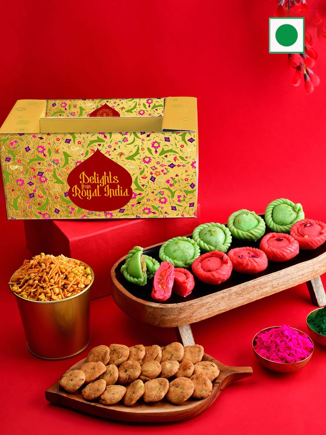 

RawFruit Holi Sweet Pack Colorful & Tasty Gift-520g, Yellow