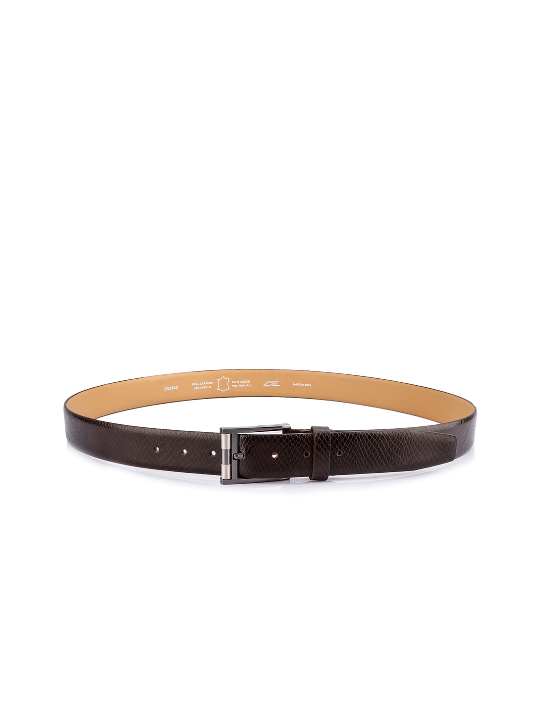 

GIL Men Leather Formal Belt, Brown
