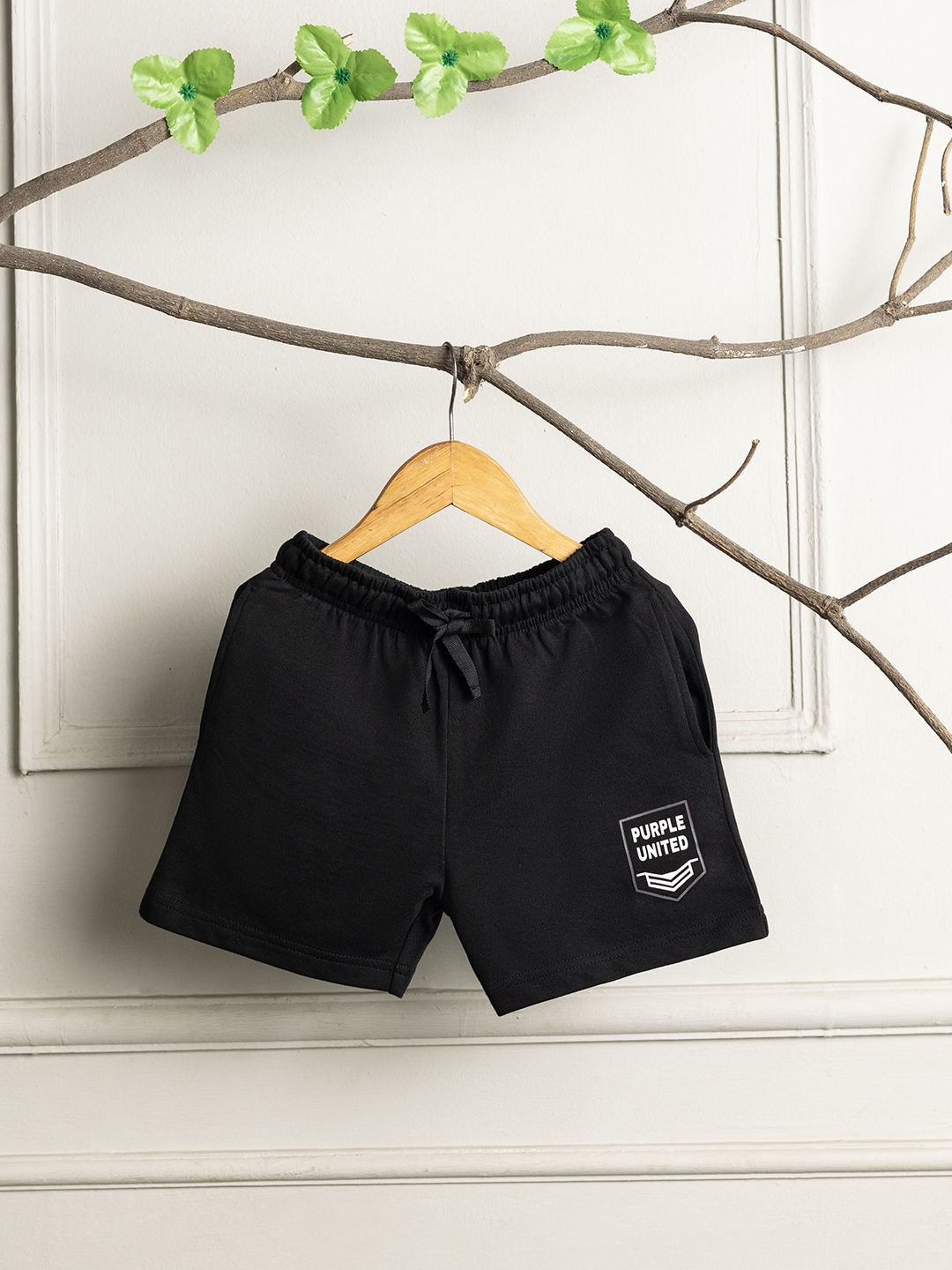 

Purple United Kids Boys Shorts, Black